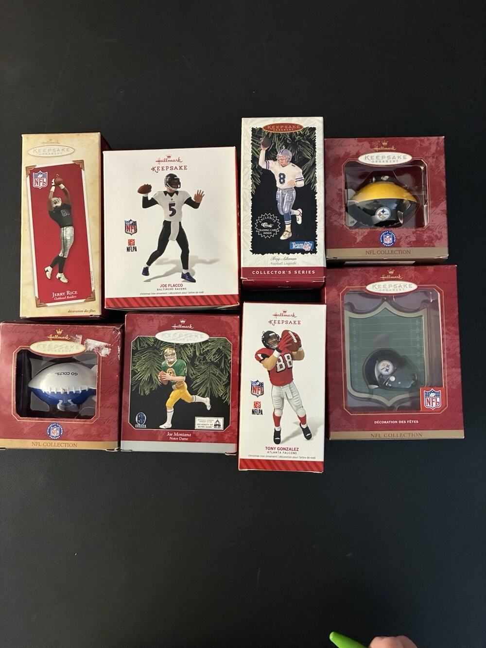 NEW Hallmark Christmas Ornament FOOTBALL Collector's Series LOT Of 8